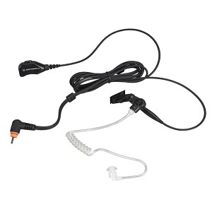 2-Wire Earpiece with clear acoustic tube (Black)